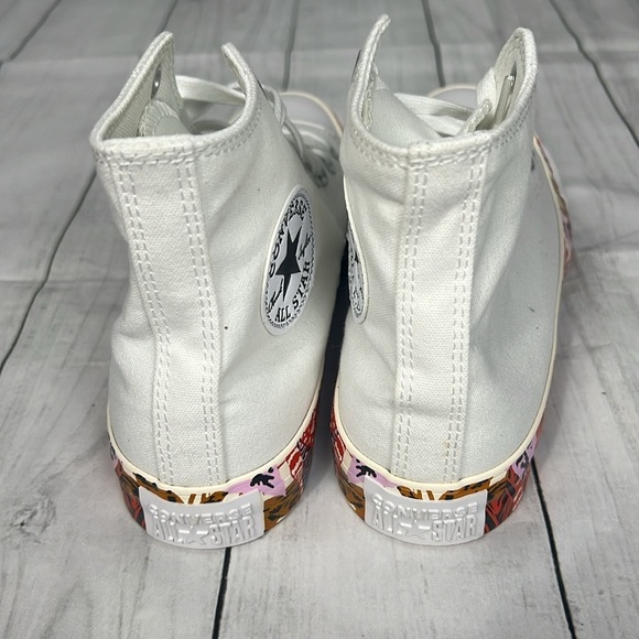Converse Women’s Chuck Taylor All Star High Top  White/Multicolor Trim Size 7.5 - Picture 5 of 12